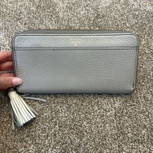 Fossil Beige Leather Wallet